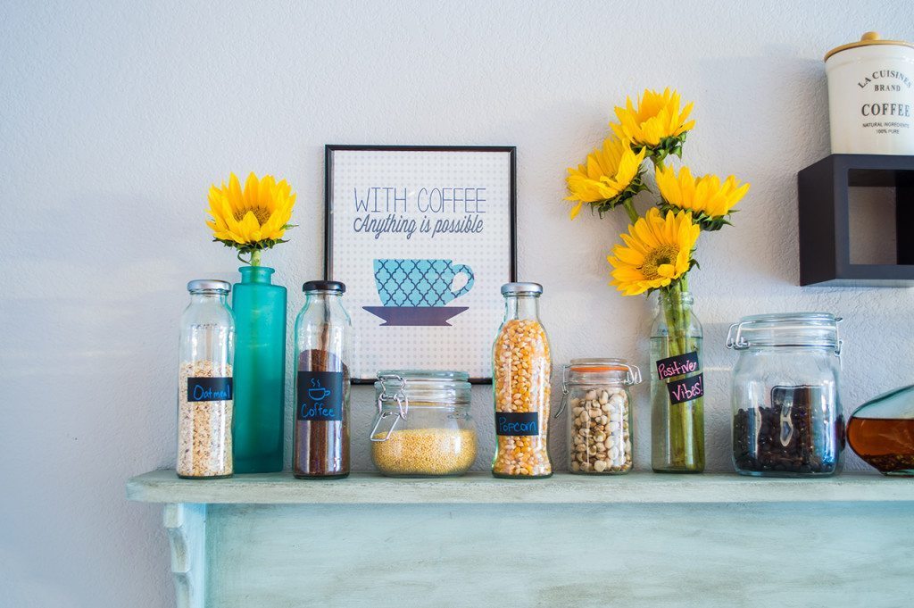 Mamma Chia Bottles as Kitchen Decor by The Resource Girls