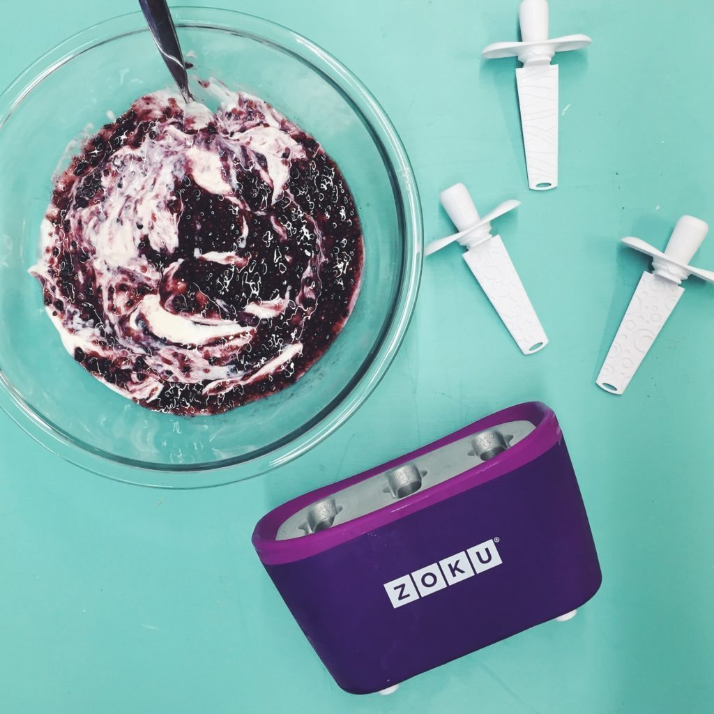 Blackberry & Wild Raspberry Yogurt Pops