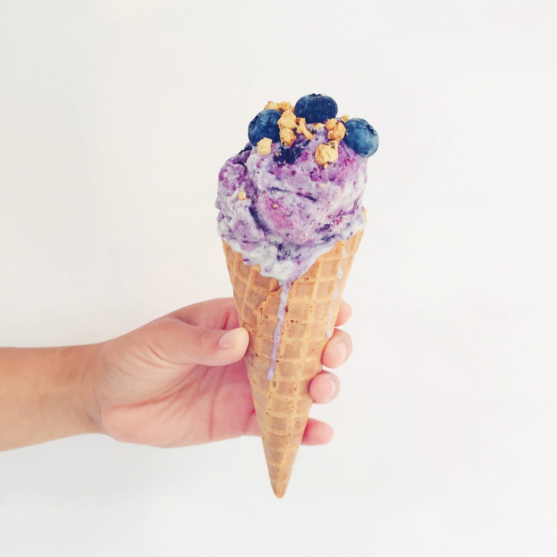 Marbled Blueberry Lavender Ice Cream