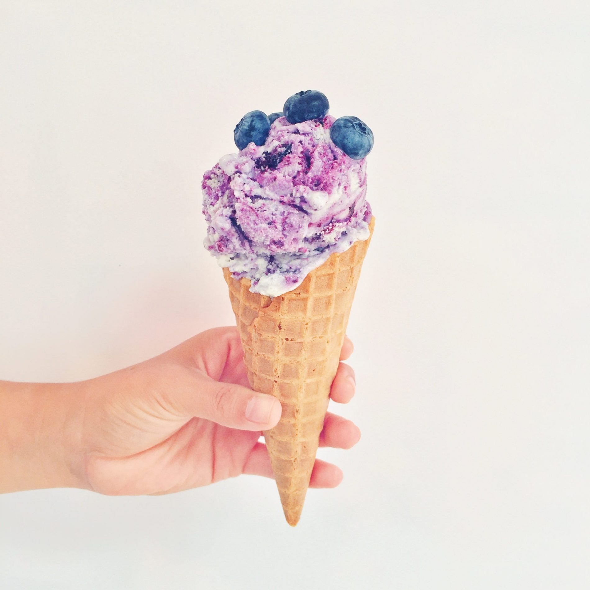 Marbled Blueberry Lavender Ice Cream