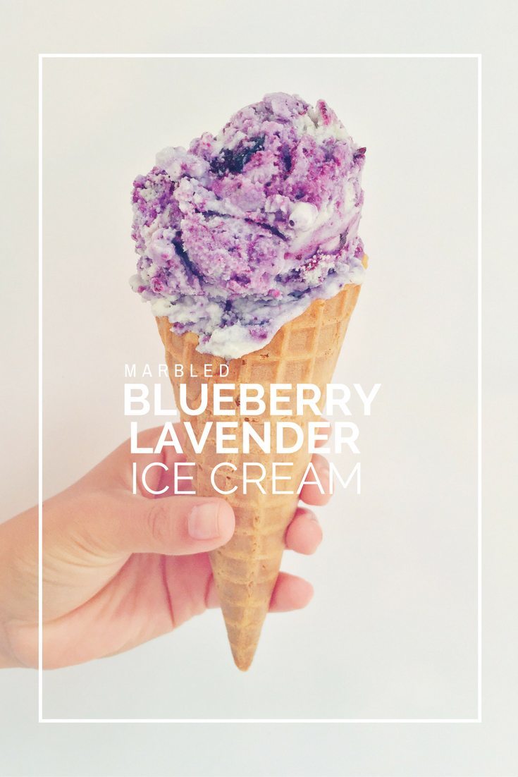 Marbled Blueberry Lavender Ice Cream