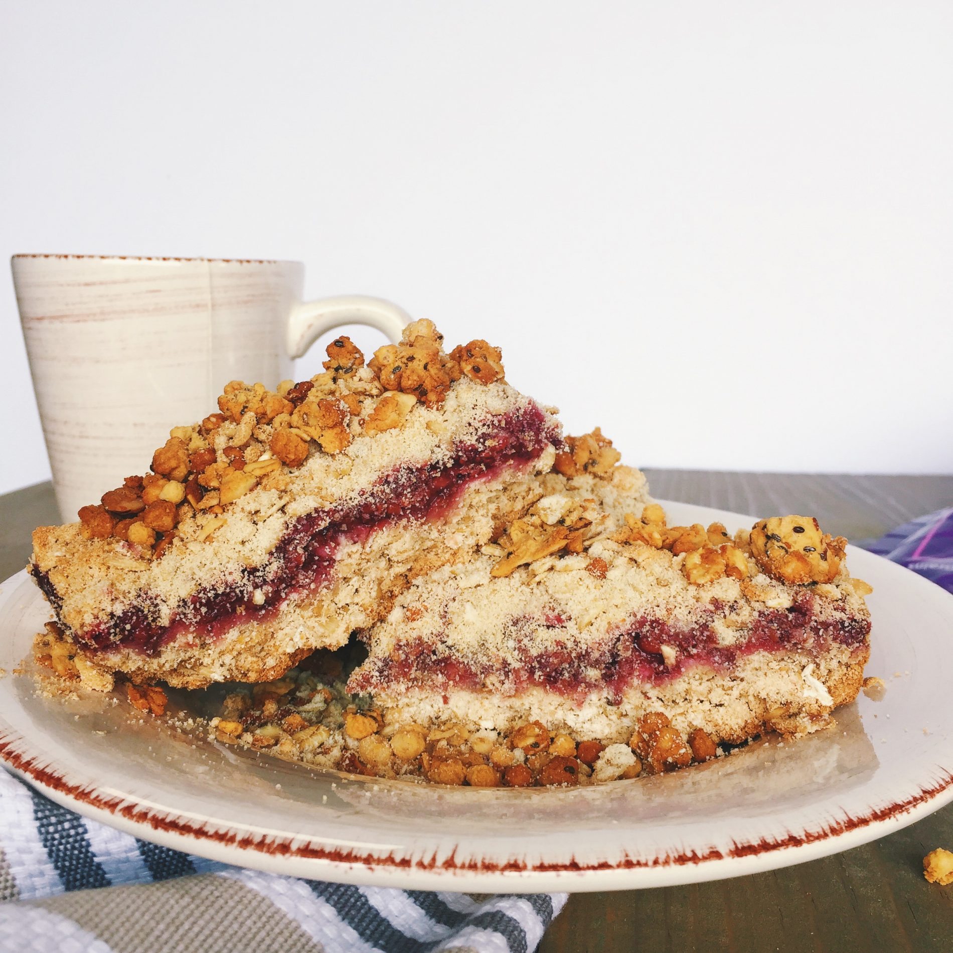 Raspberry Chia Jam Breakfast Bars