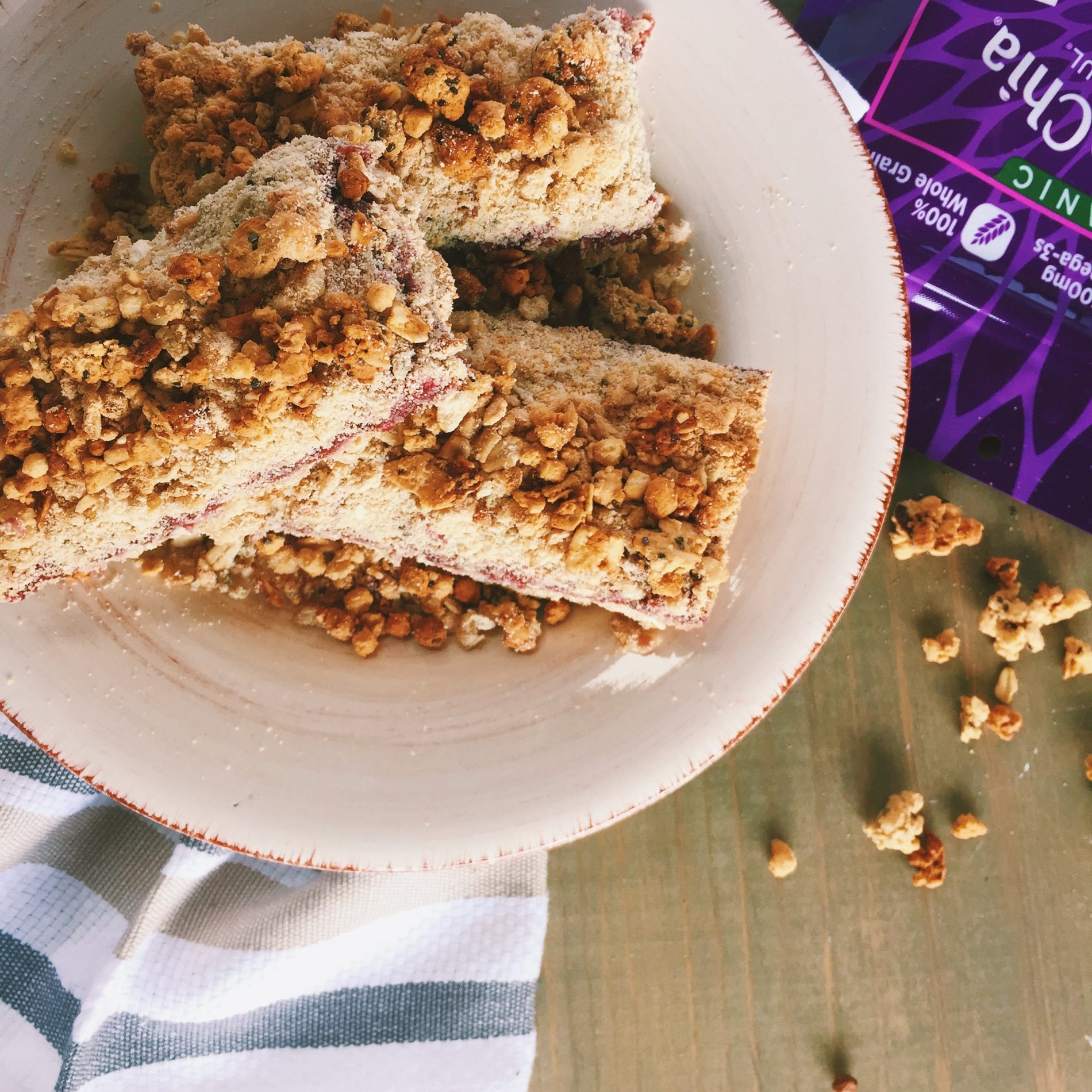 Raspberry Chia Jam Breakfast Bars