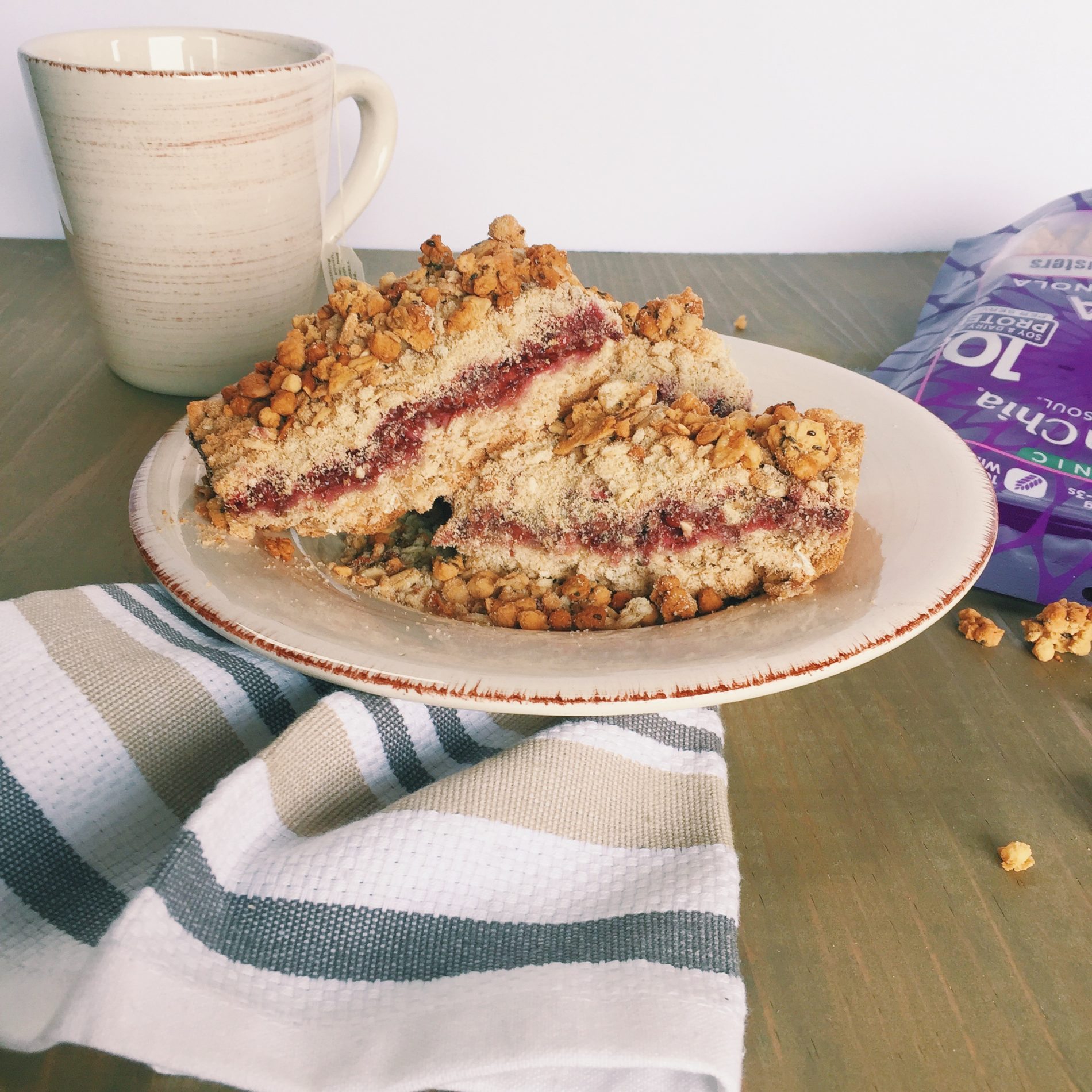 Raspberry Chia Jam Breakfast Bars