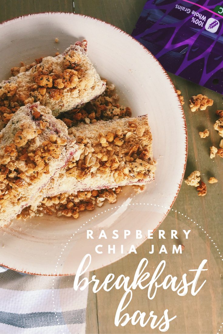 Raspberry Chia Jam Breakfast Bars